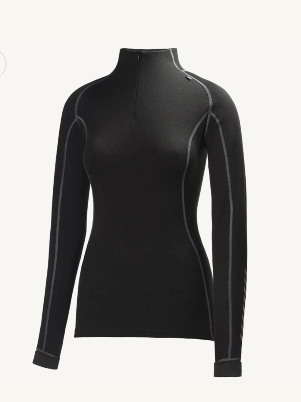 Helly Hansen Wool Blend Black Long Sleeve Warm Freeze 1/2 Zip Performance Top - Picture 1 of 11
